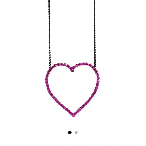 Delicate Pink Heart Pendant Necklace - Picture 7 of 9